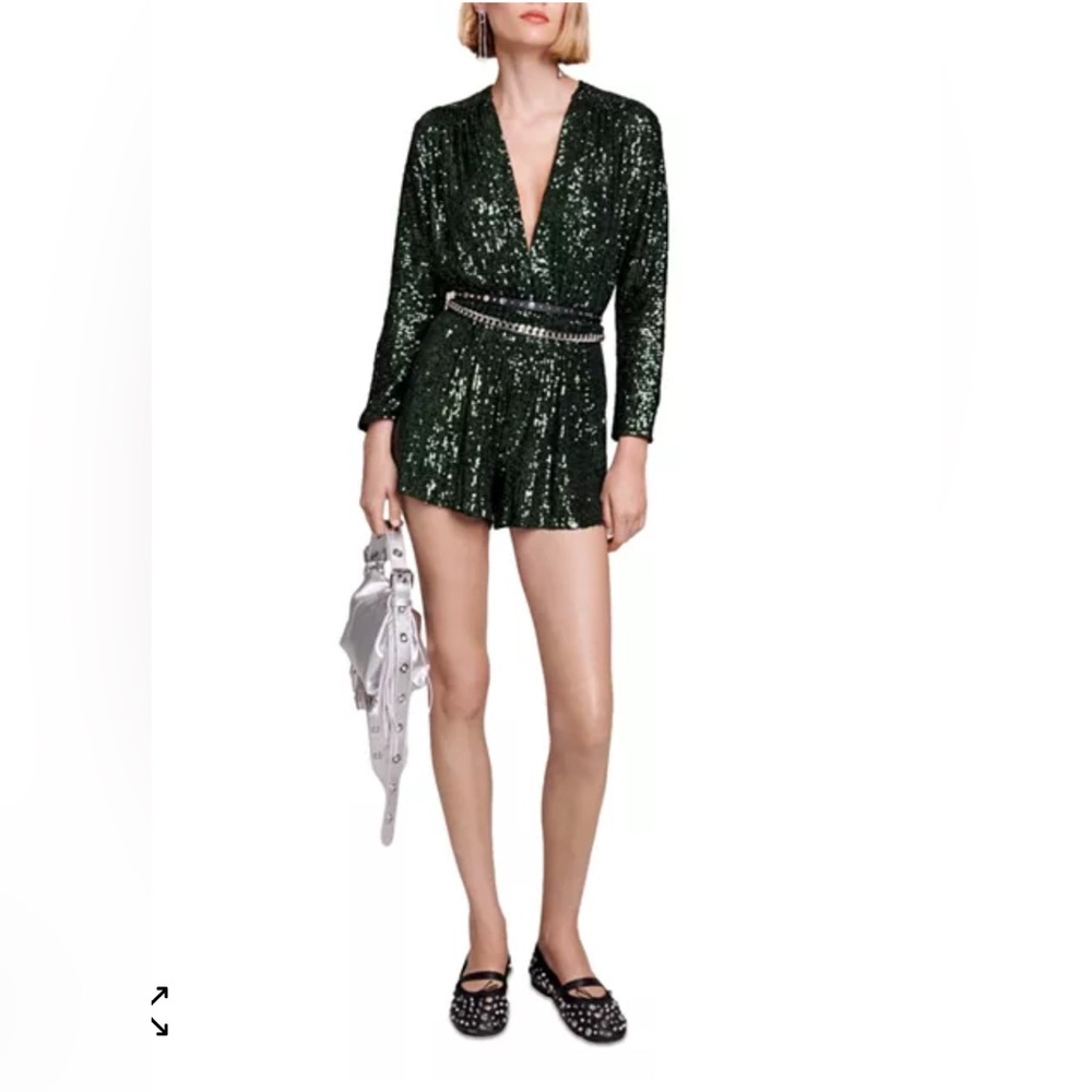 Maje Sequin Playsuit / Romper